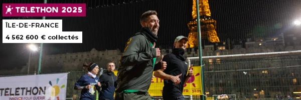 Téléthon - coureurs dans Paris