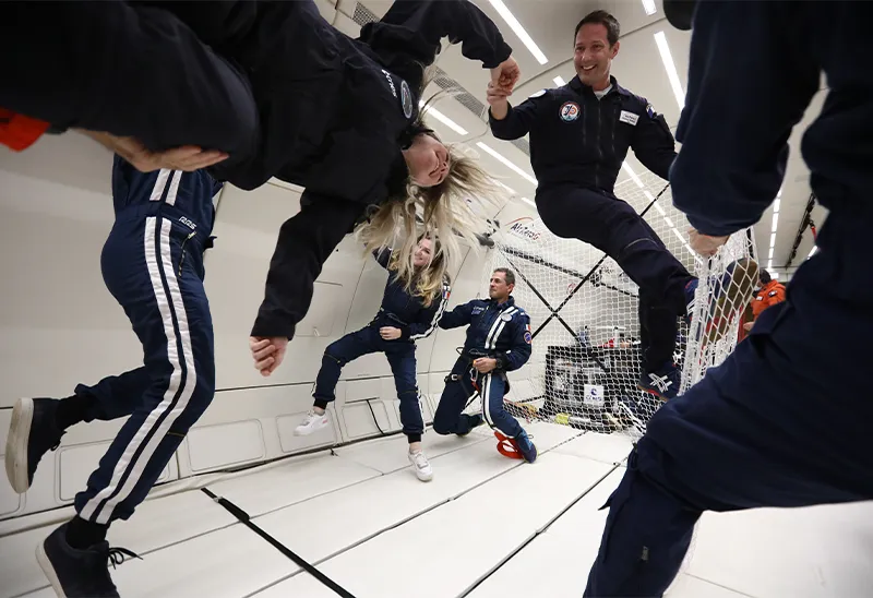 Mélanie et Chloé en apesanteur