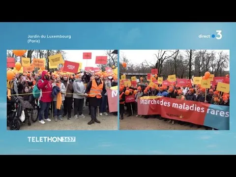 Départ de la marche des maladies rares