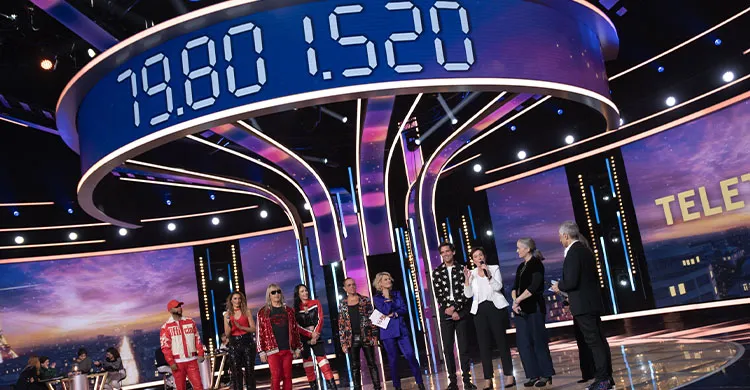 Le plateau de l'émission télé du Téléthon