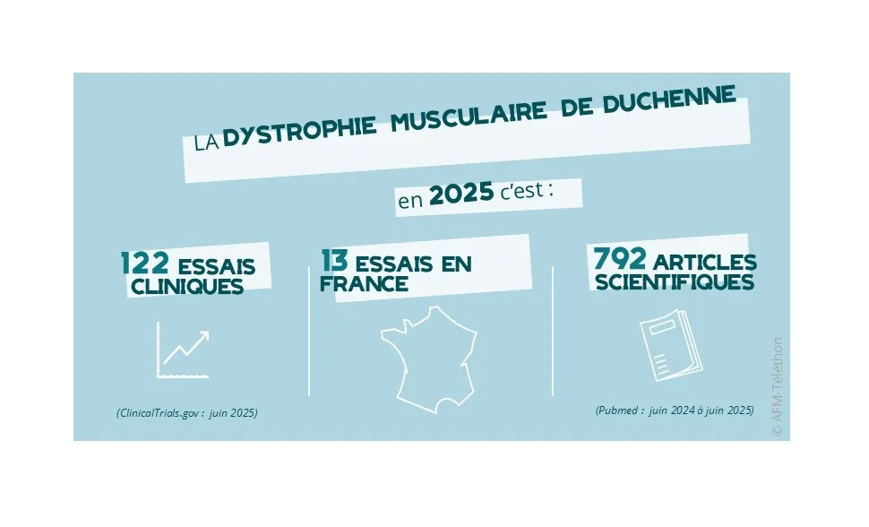 Les chiffres de la recherche dans la DMD en 2025