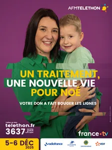 Noé, ambassadeur du Téléthon 2025, et sa maman
