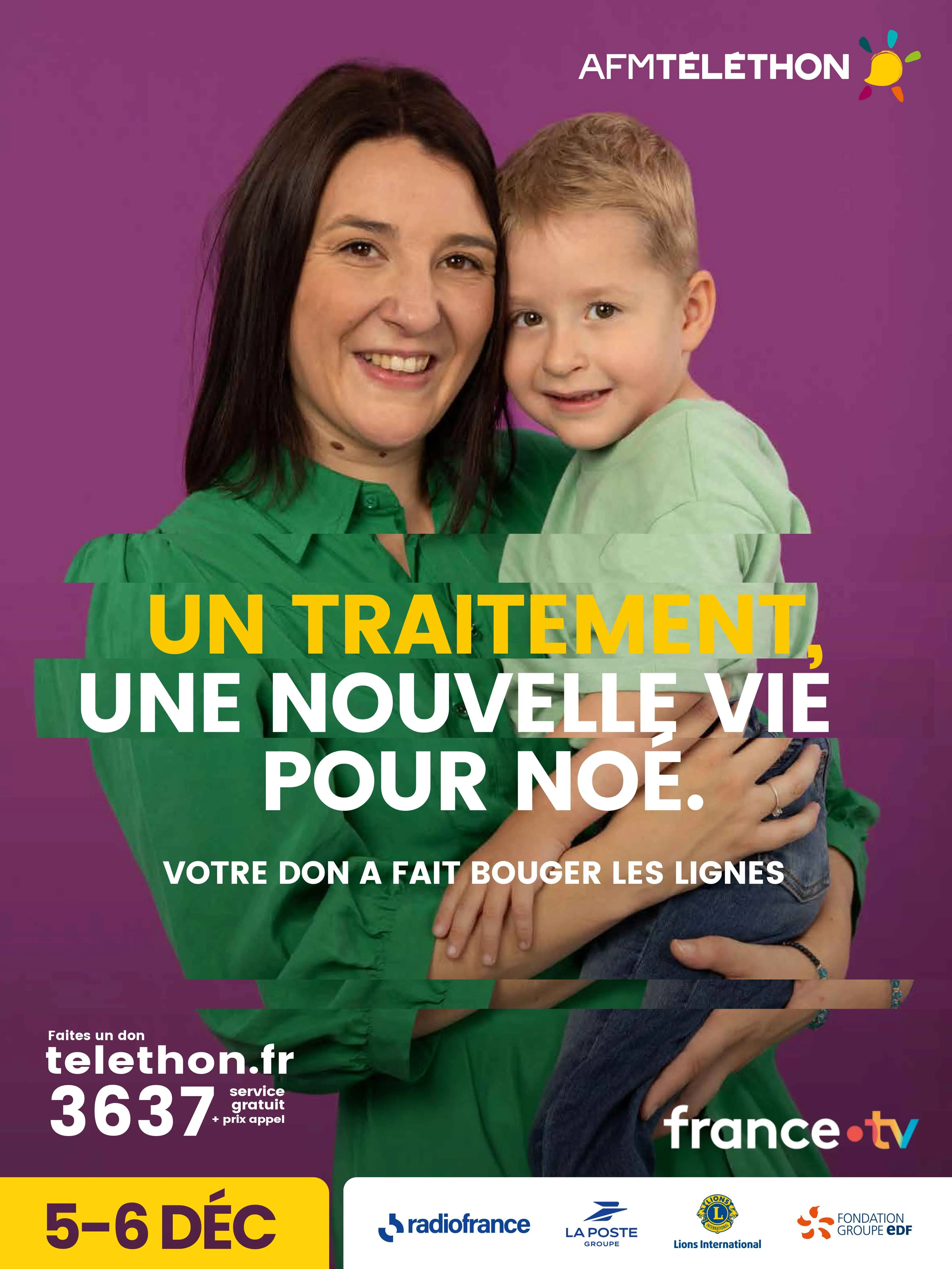 Noé, ambassadeur du Téléthon 2025, et sa maman Chloé