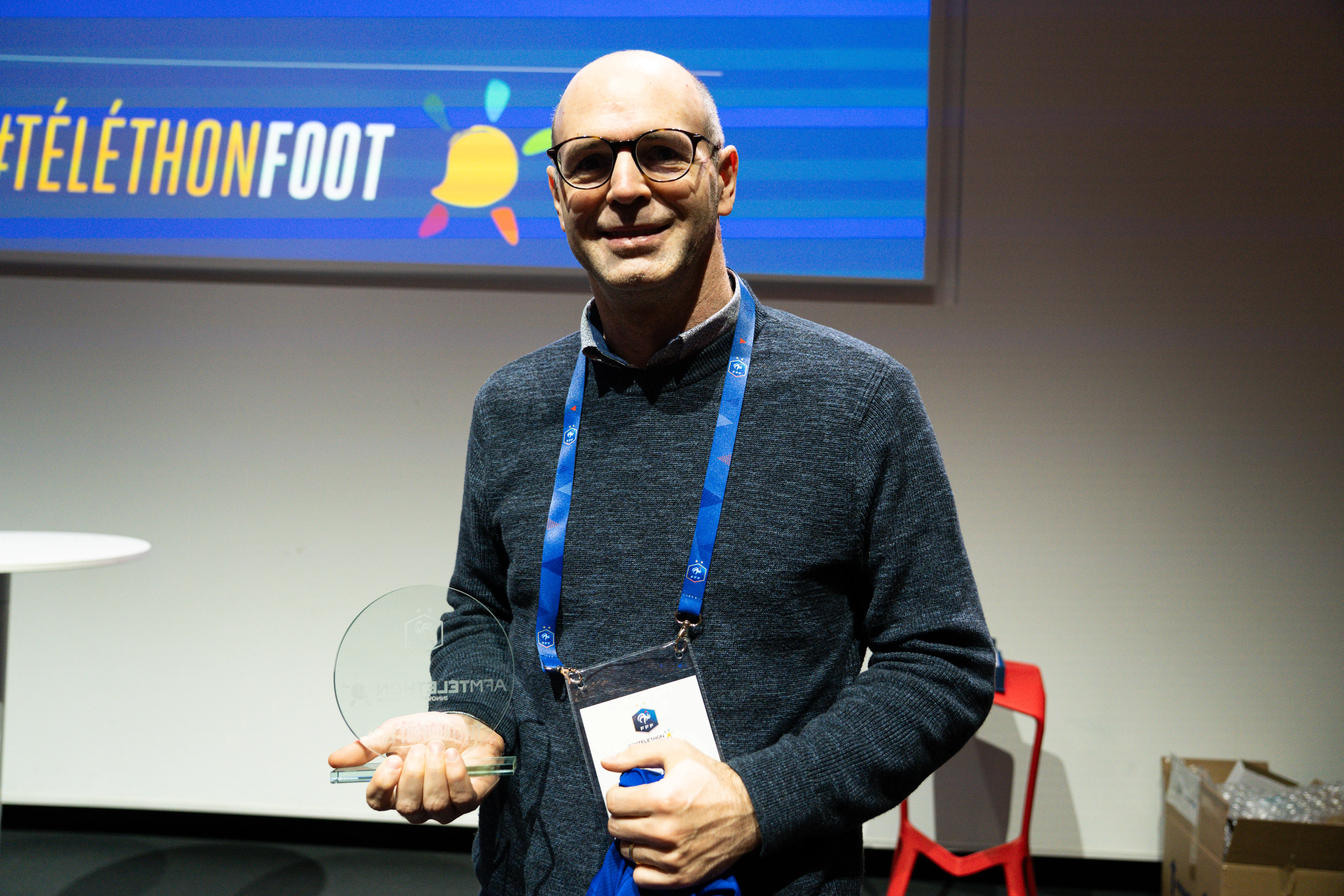 Les lauréats Téléthonfoot reçus à Clairefontaine en mars 2025