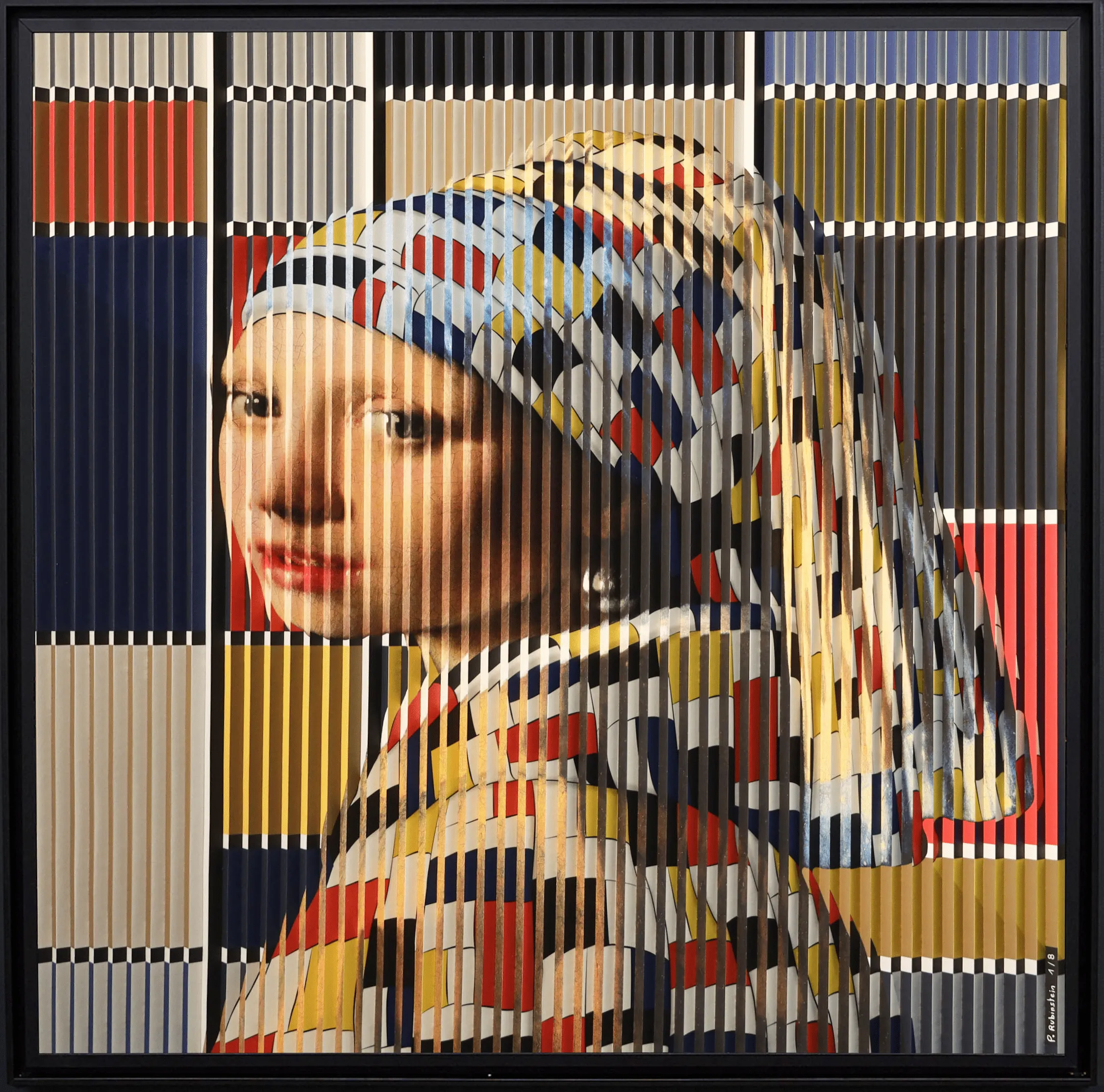 Grande Tombola du Téléthon 2025 : l'oeuvre " La Jeune fille en Mondrian" de Patrick Rubinstein