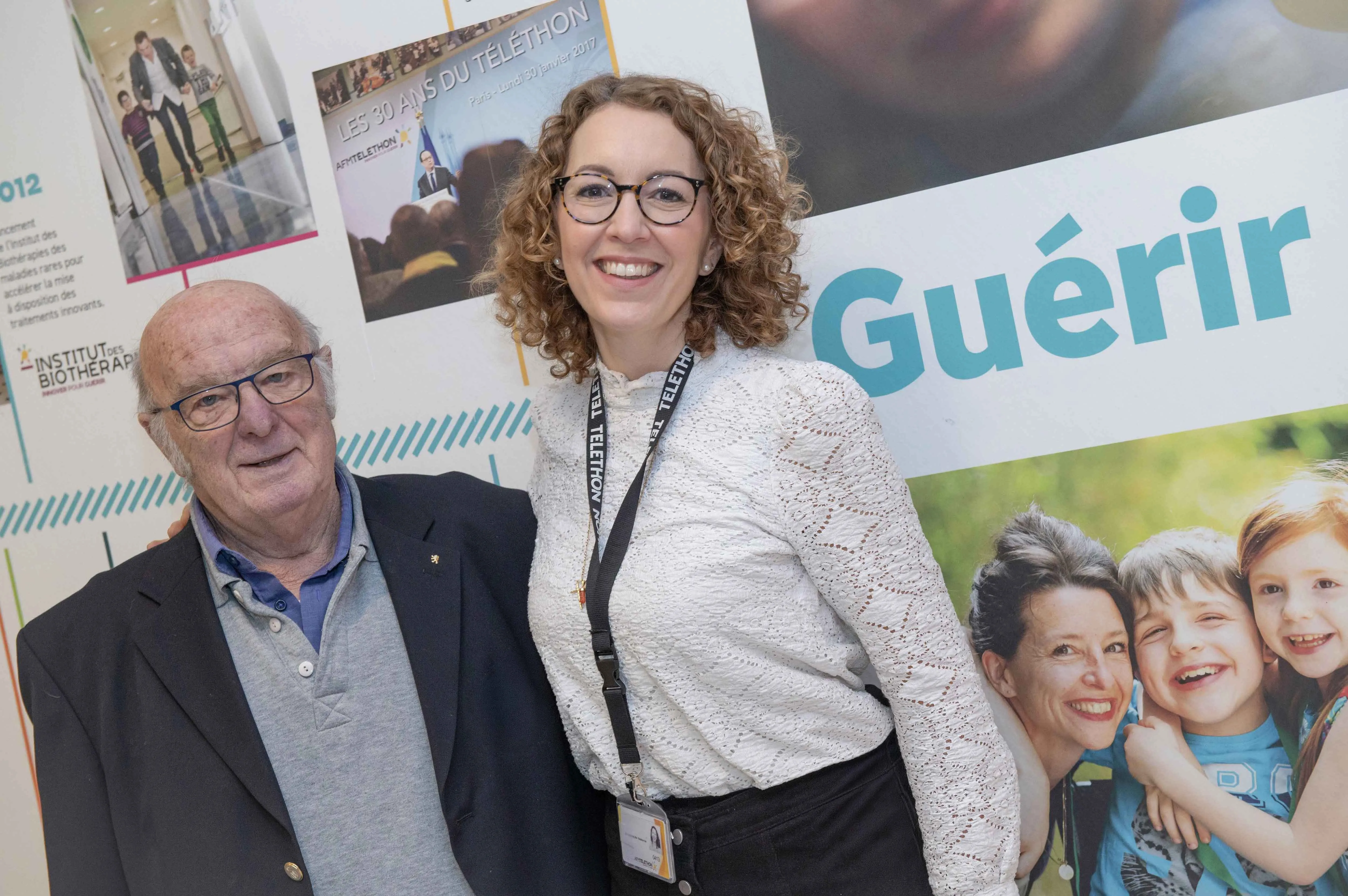 Monsieur H., bienfaiteur de l'AFM-Téléthon, en visite dans nos laboratoires