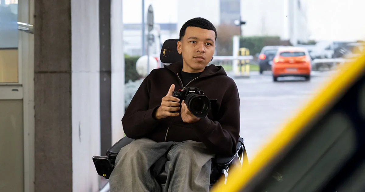 Lubin, ambassadeur du Téléthon 2014, en plein shooting photo