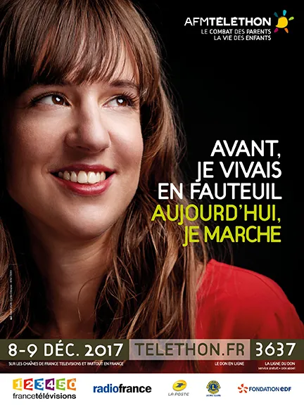 Mathilde sur l'affiche de campagne du Téléthon 2017