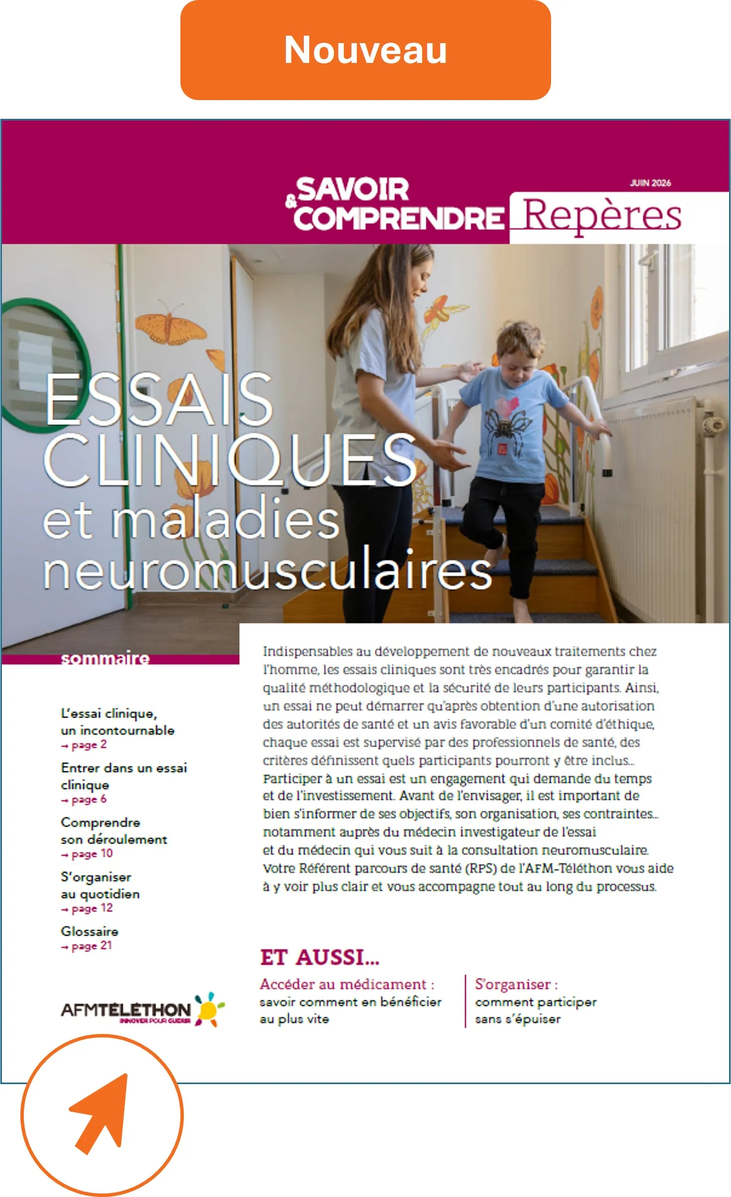 Cover du nouveau Repères Essais cliniques et maladies neuromusculaires