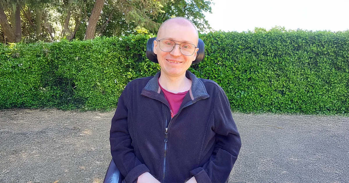 Julien, ambassadeur du Téléthon 2005, atteint d'une myopathie de Duchenne
