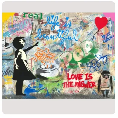 Grande Tombola du Téléthon 2026 : Mr Brainwash | Son oeuvre "Balloon Girl"