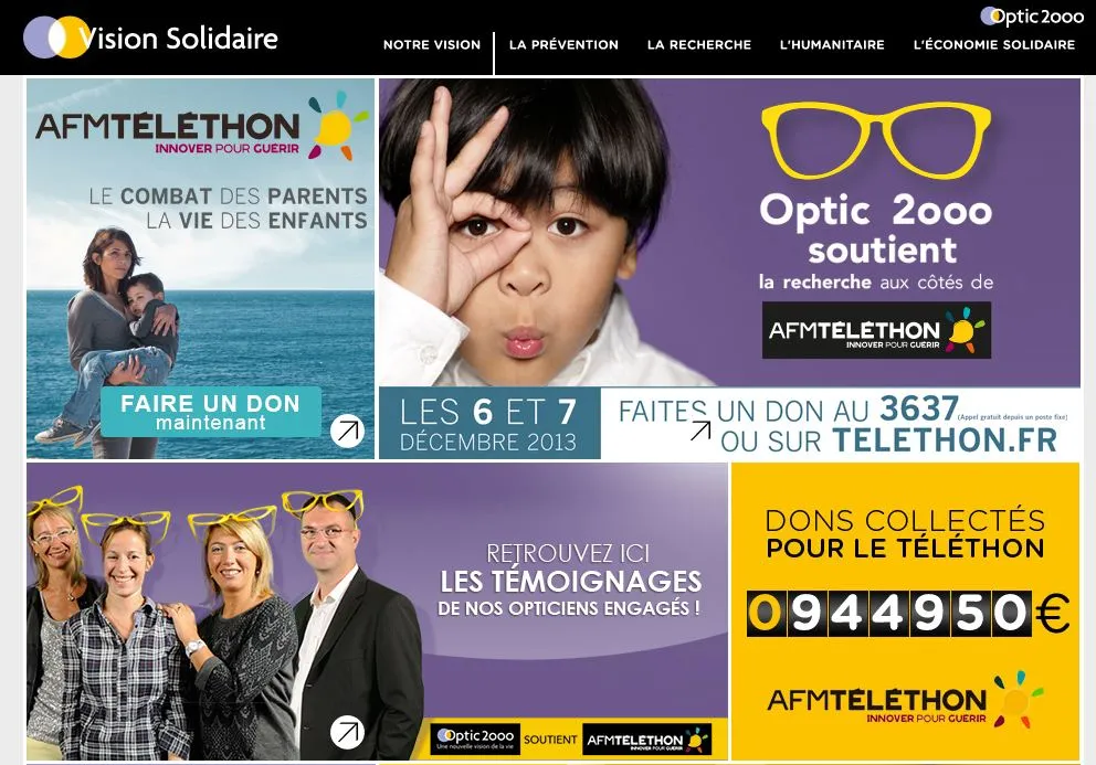1200 opticiens du réseau Optic 2OOO mobilisés pour le Téléthon !