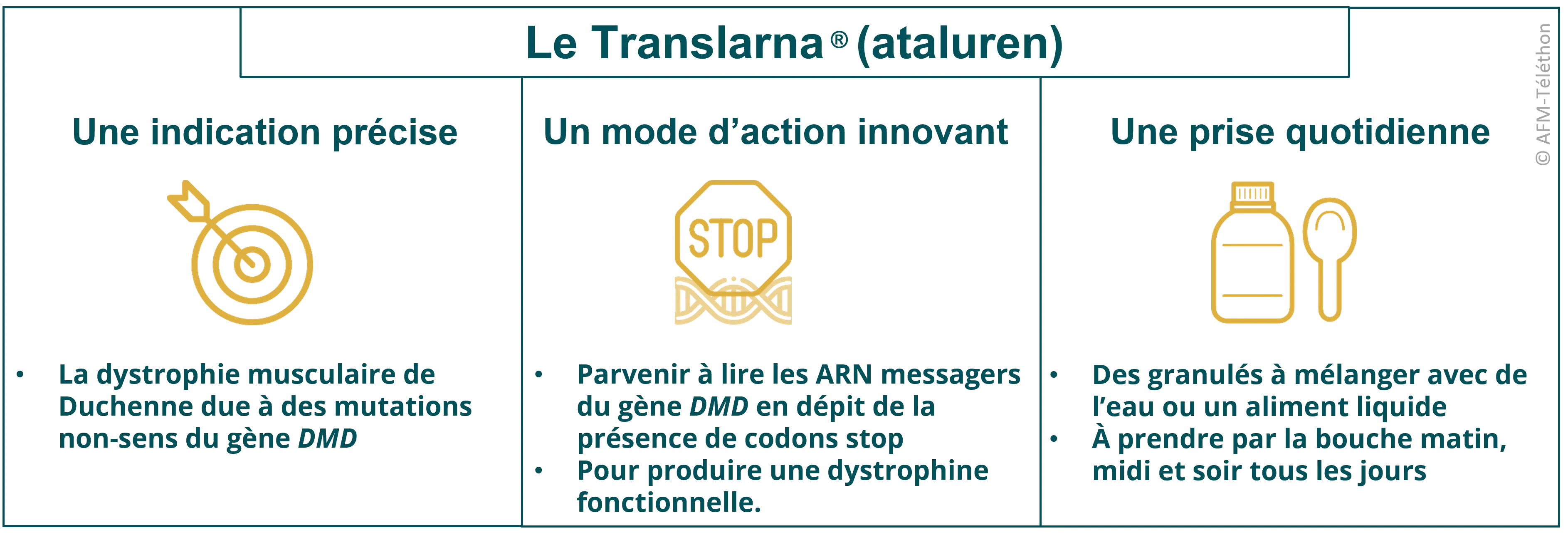 Infographie - Le Translarna ® (ataluren)