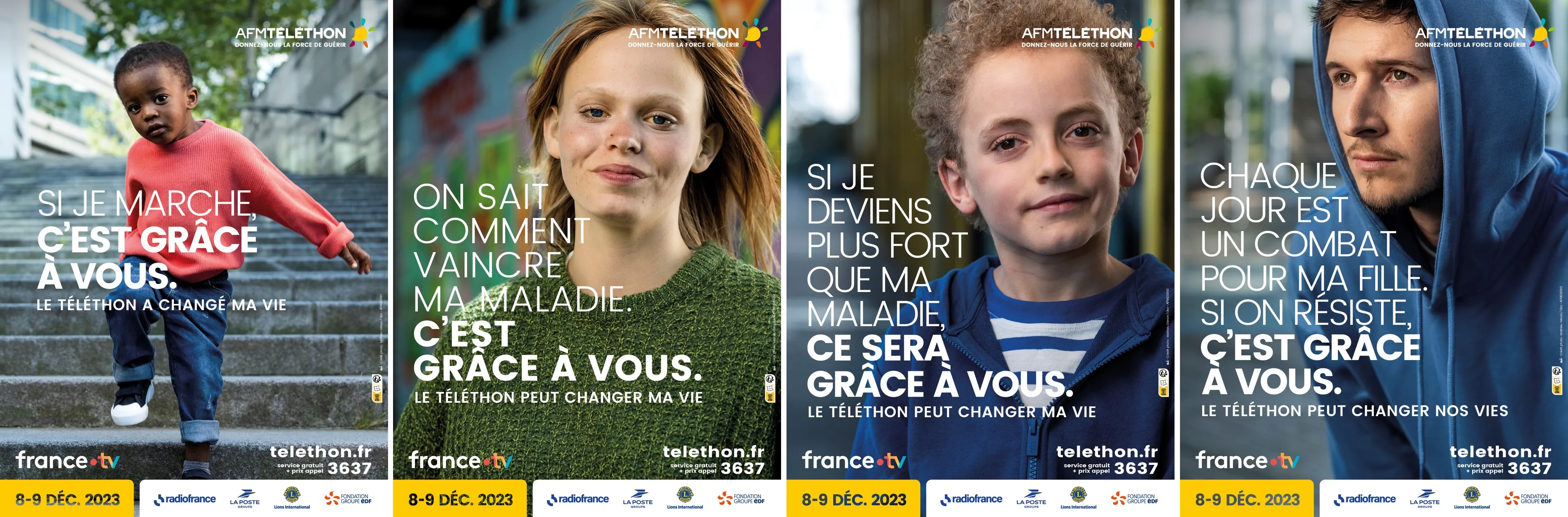 toutes les affiches de campagne du Téléthon 2023