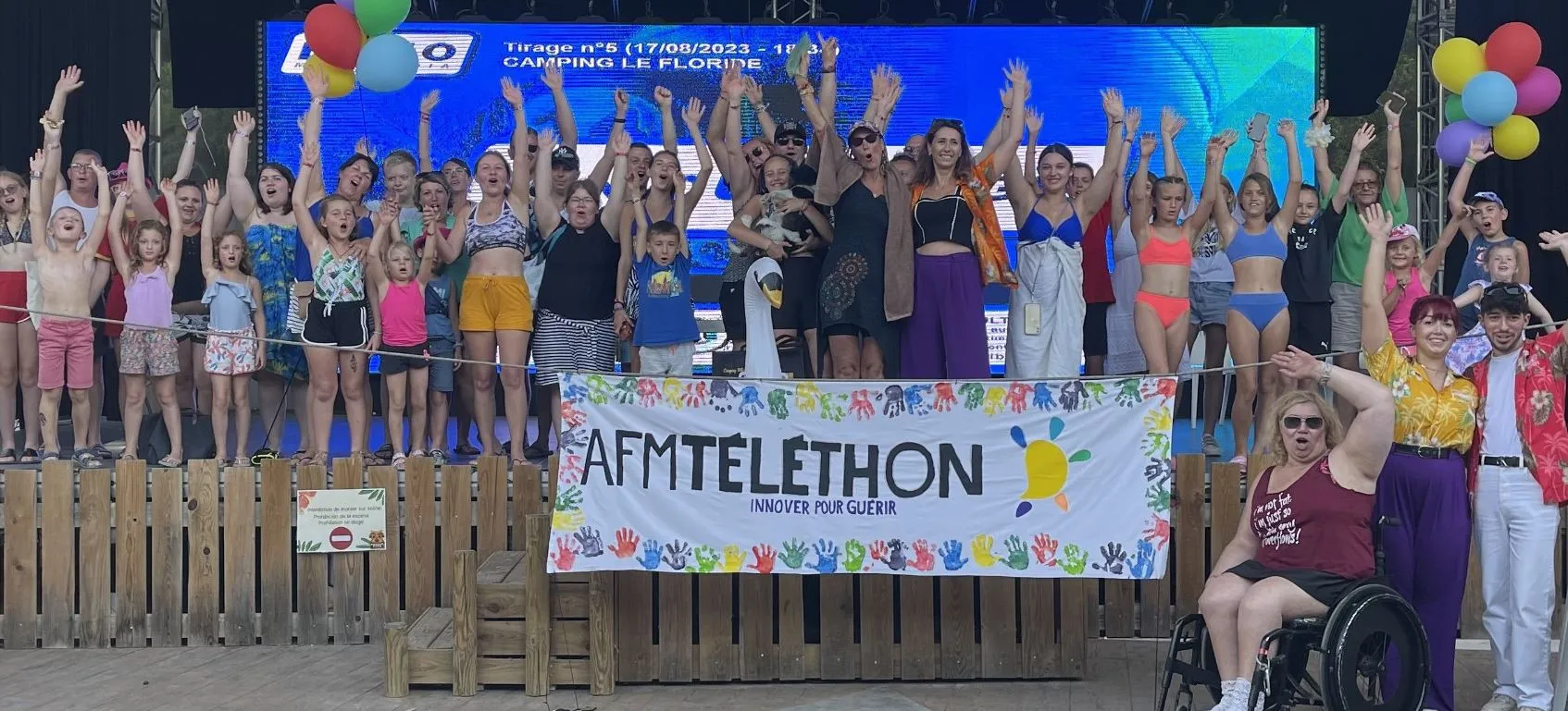 Participants au Téléthon Camping