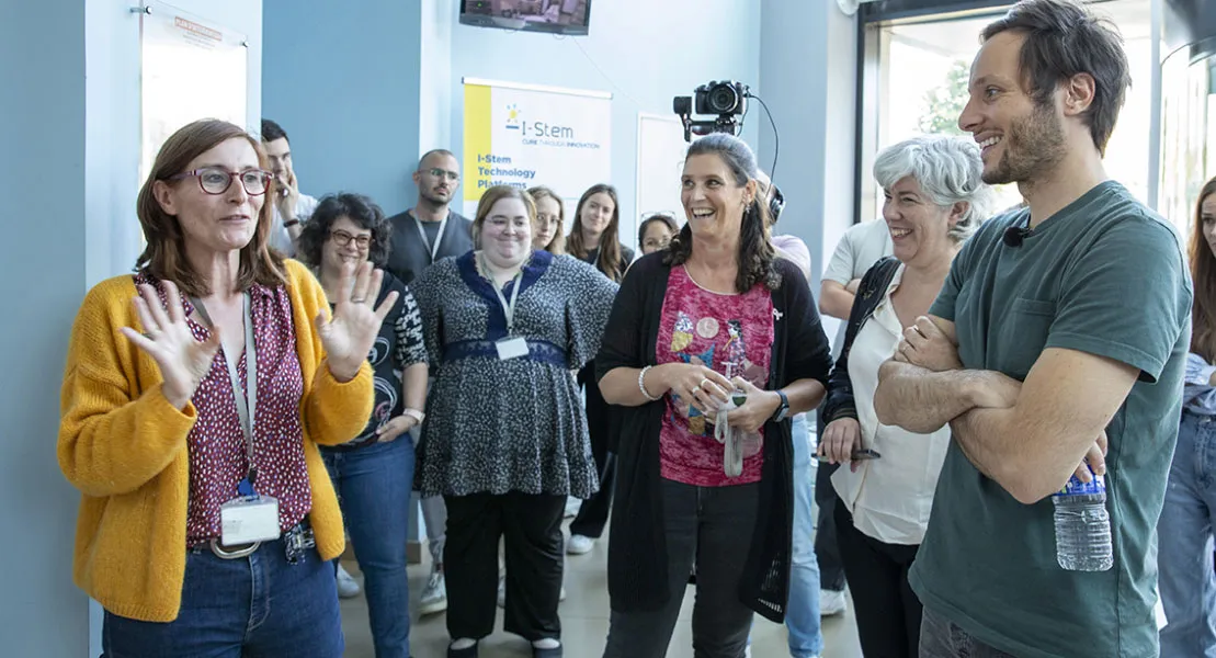 Vianney et les équipes du laboratoire spécialisé dans les cellules souches et la thérapie cellulaire, I-Stem