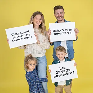 Sacha, ambassadeur du Téléthon 2024 et ses familles