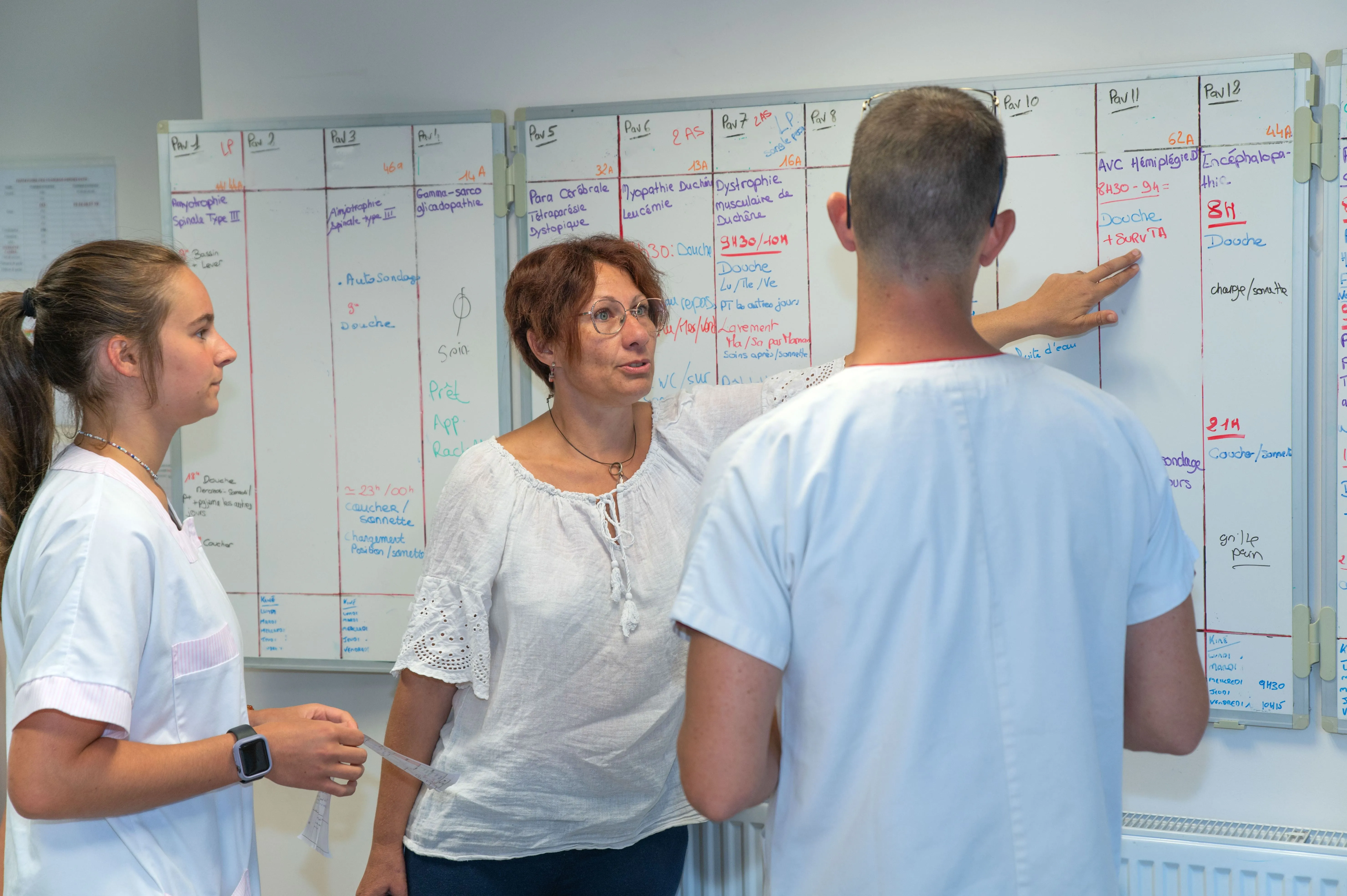 Le personnel soignant en réunion de planification