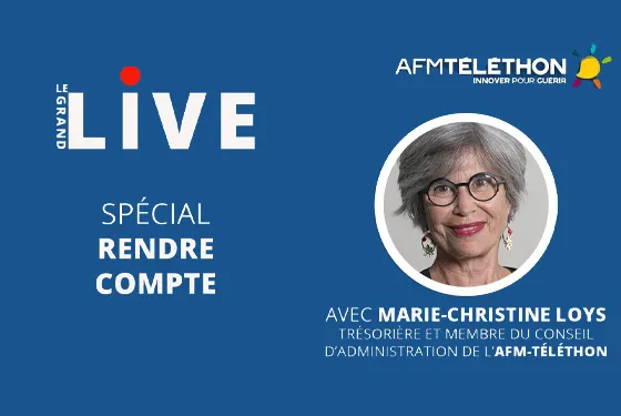 Marie-Christine Loys  pour le live rendre compte de l'afm-téléthon
