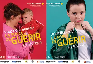 Affiches de campagne Téléthon 2020 Marine et Hyacinthe