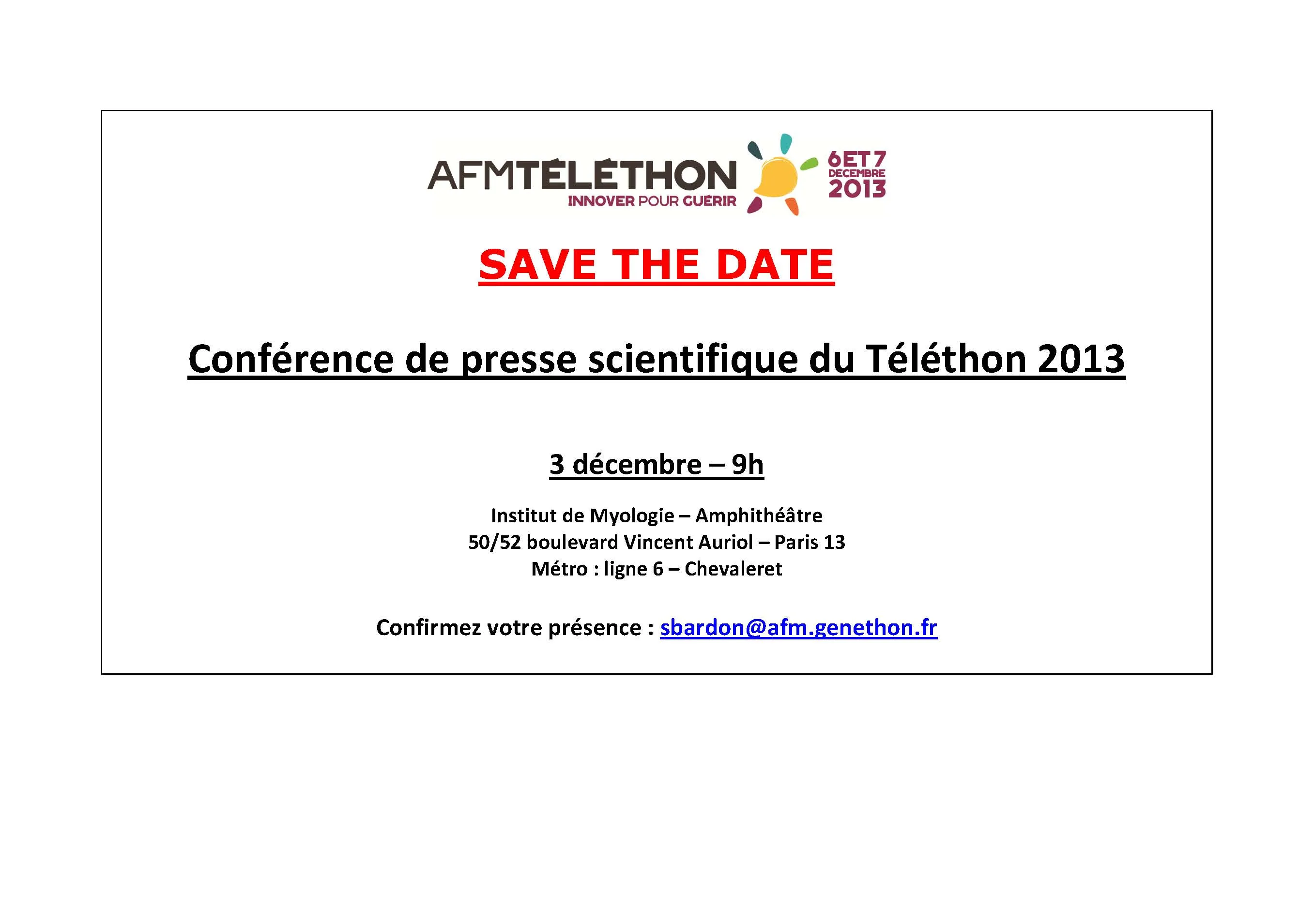 Save_The_Date_ConferenceScientifiqueTelethon2013