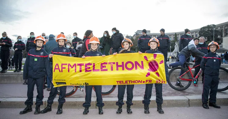 Telethon_2021_Sapeurs_pompiers_Trocadero_Paris