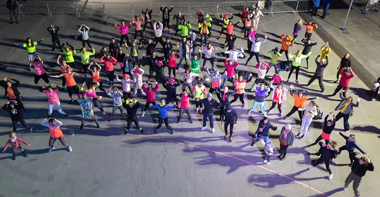 Zumba géante (vue de haut) à Lorient