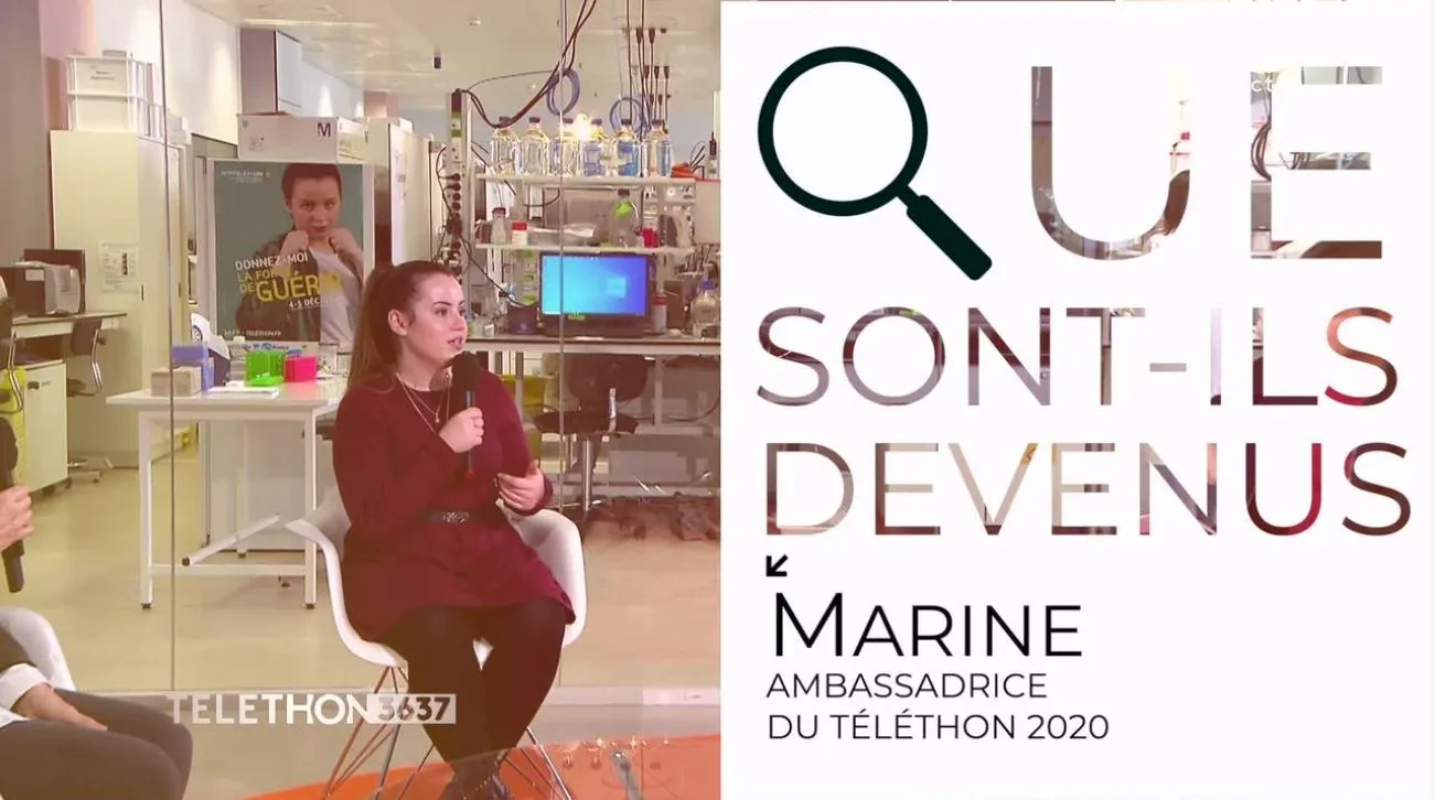 Marine, ambassadrice du Téléthon 2020 sur le plateau